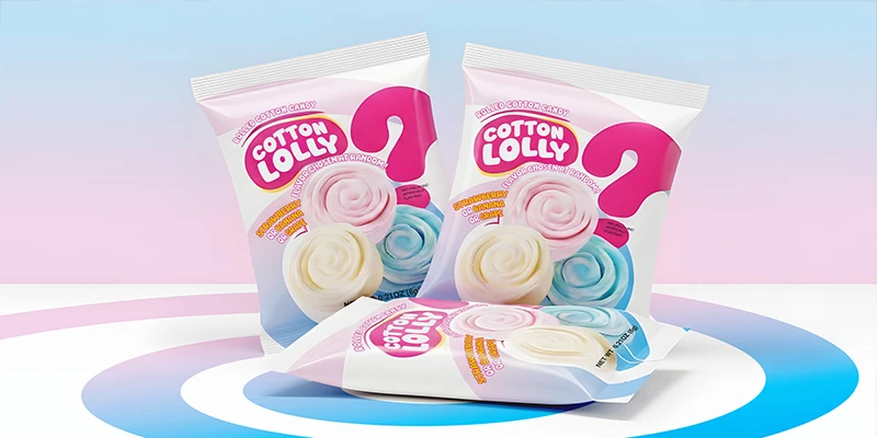 Cotton Lolly rolled cotton candy for kids birthday party favors